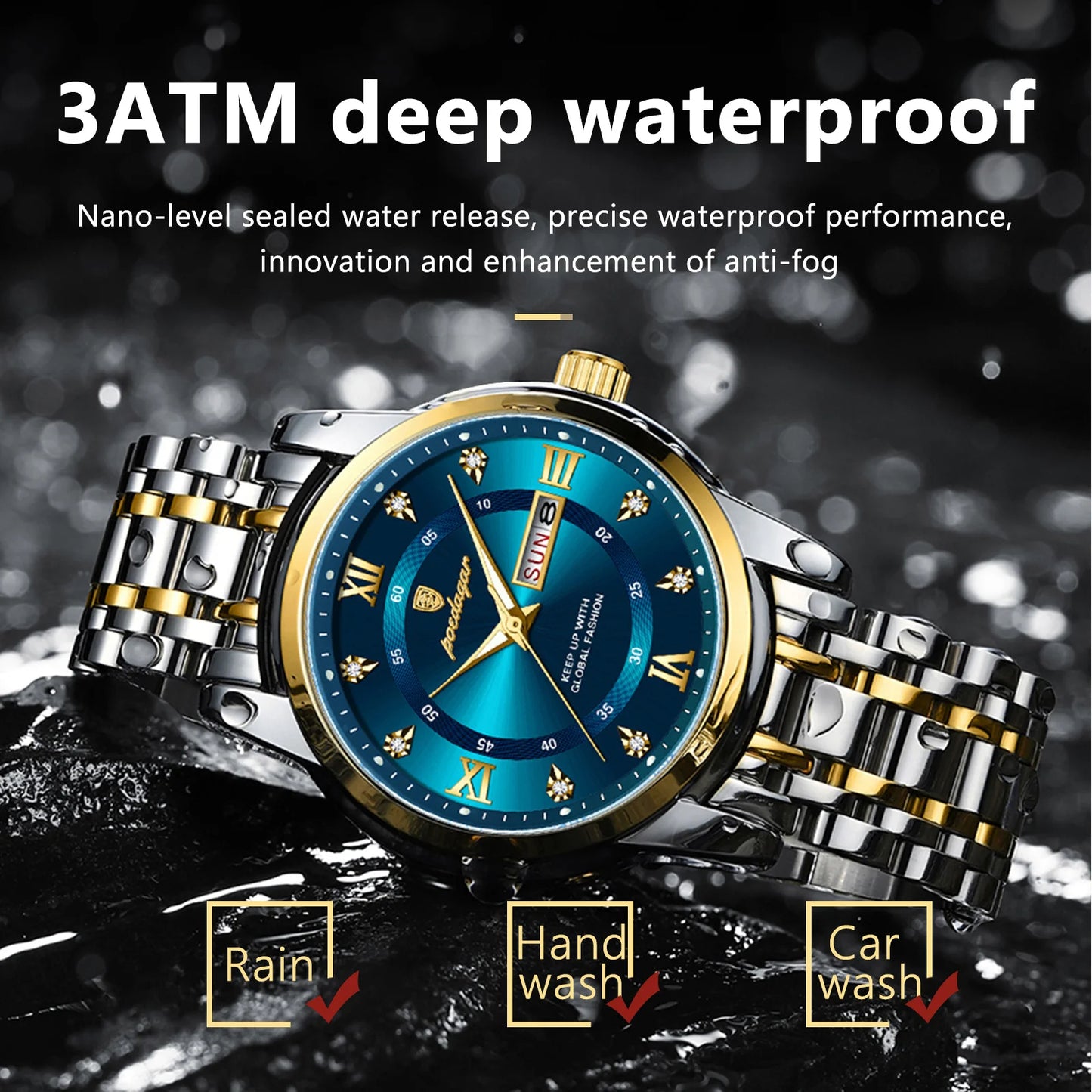 Luxury Watch-Waterproof Luminous Quartz Watch