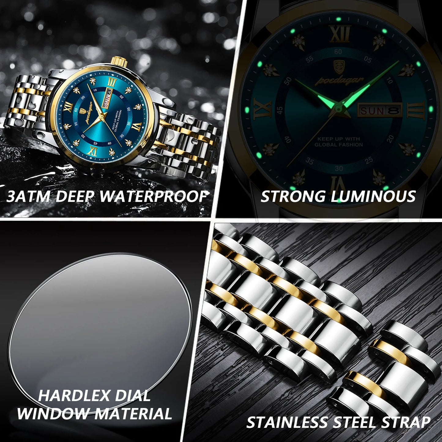 Luxury Watch-Waterproof Luminous Quartz Watch