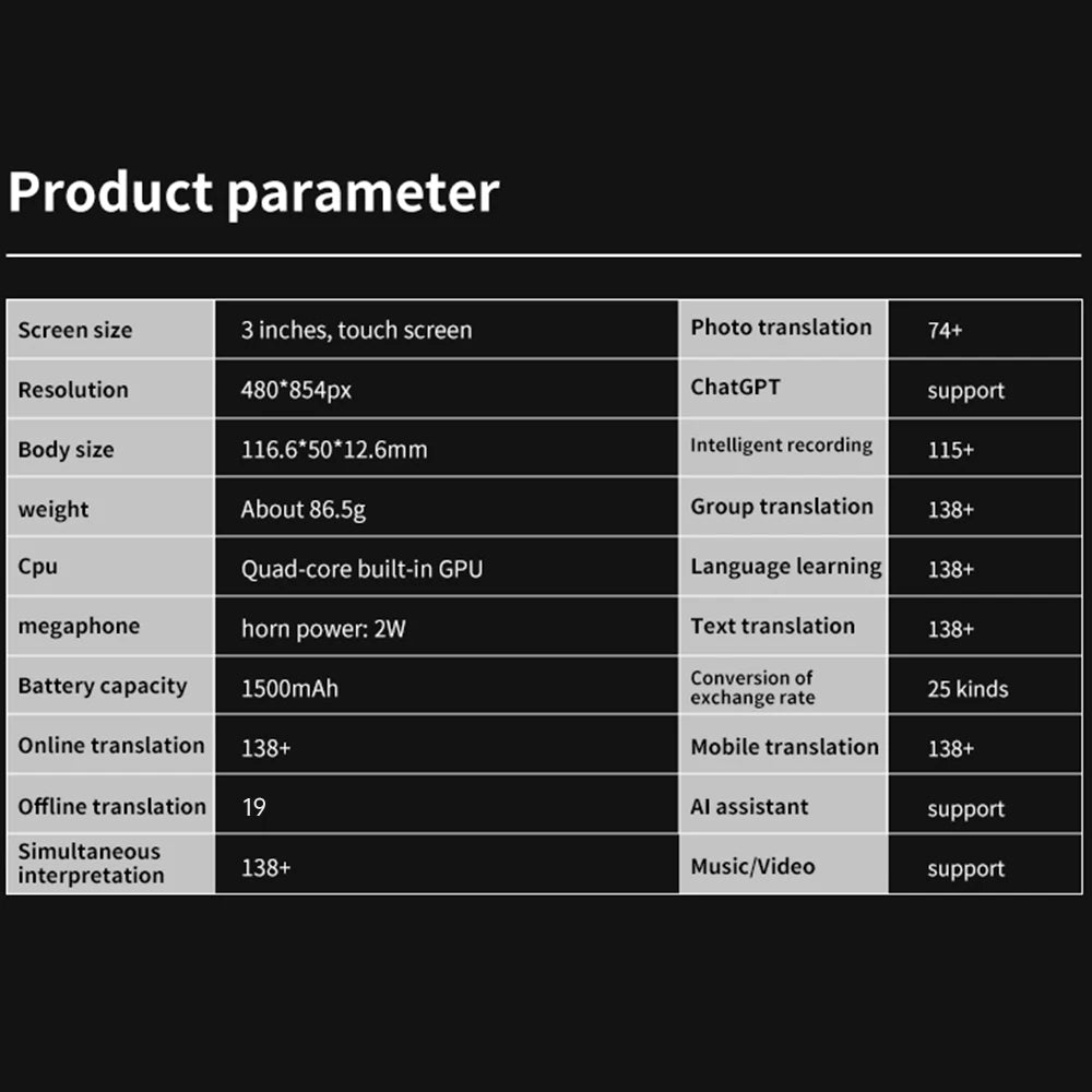 AI TRANSLATOR - 138 Languages Translation , Offline Translation Option -No WiFi Needed