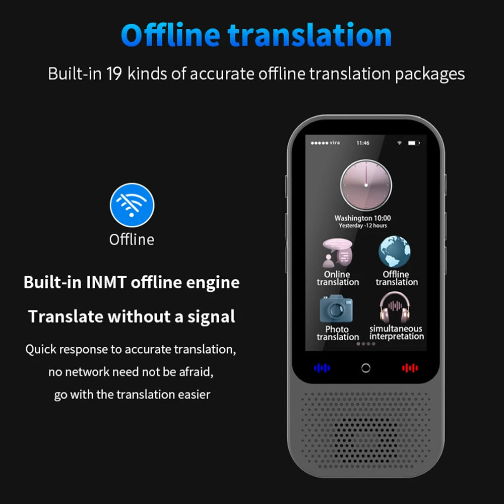 AI TRANSLATOR - 138 Languages Translation , Offline Translation Option -No WiFi Needed