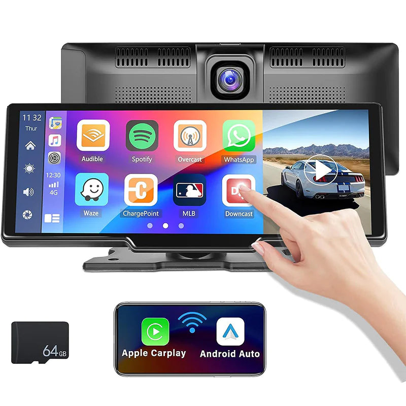 Dashcam Dual Camera Touch Screen, Carplay, and GPS navigation