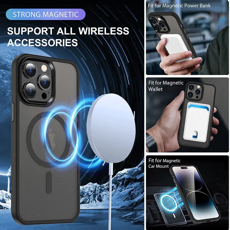 Case for iPhone- Luxury Magnetic Wireless Charging - Phone Case