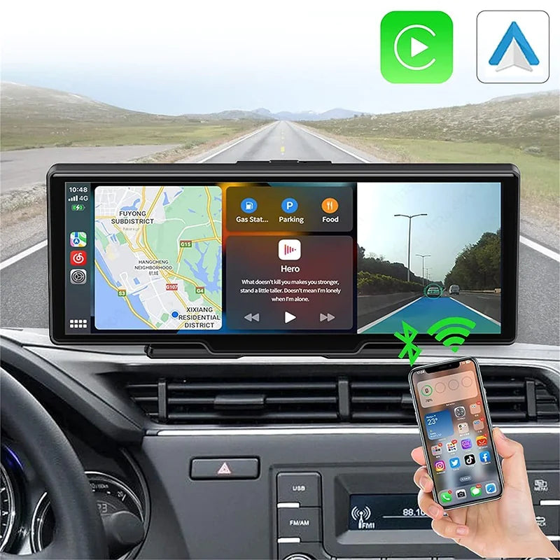 Dashcam Dual Camera Touch Screen, Carplay, and GPS navigation